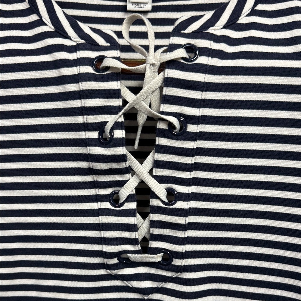J. Crew Navy and White Striped Maxi Dress - Picture 3 of 5